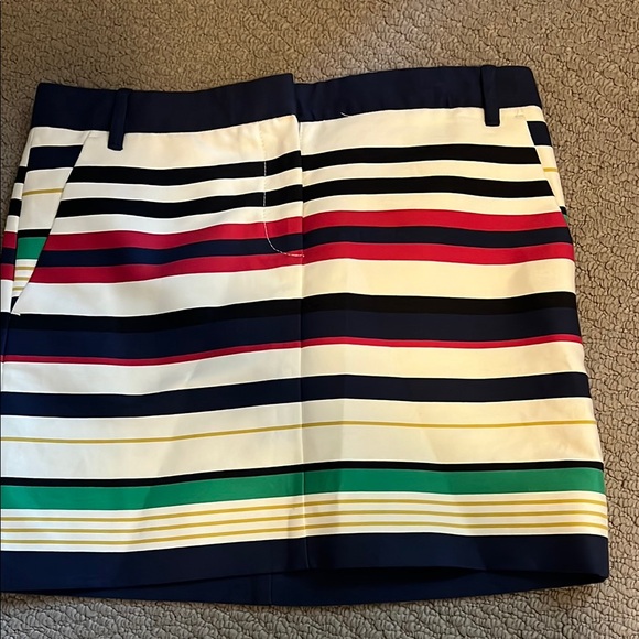 J. Crew Dresses & Skirts - J. Crew Navy and Red Striped Skirt